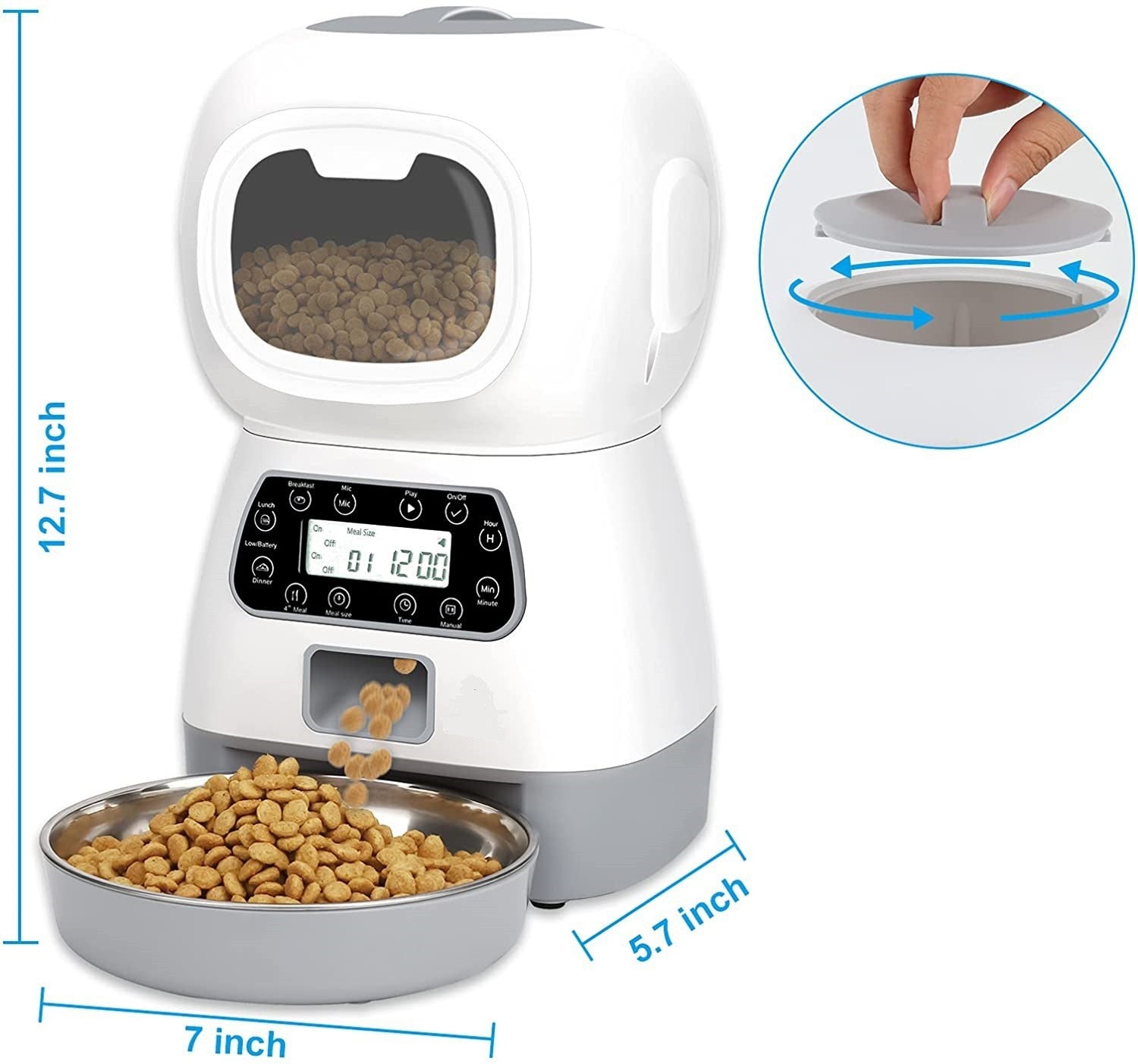 3.5L Elf Pet Feeder Wifi Automatic Feeder APP Smart Pet Feeder