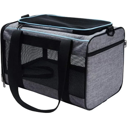 17.5x11x11 Inches Cat, Dog Carrier Pets Up to 16 Lbs, Soft-Sided Cat Bag Animal Carriers Travel Puppy Carry As a Toy of Fabr