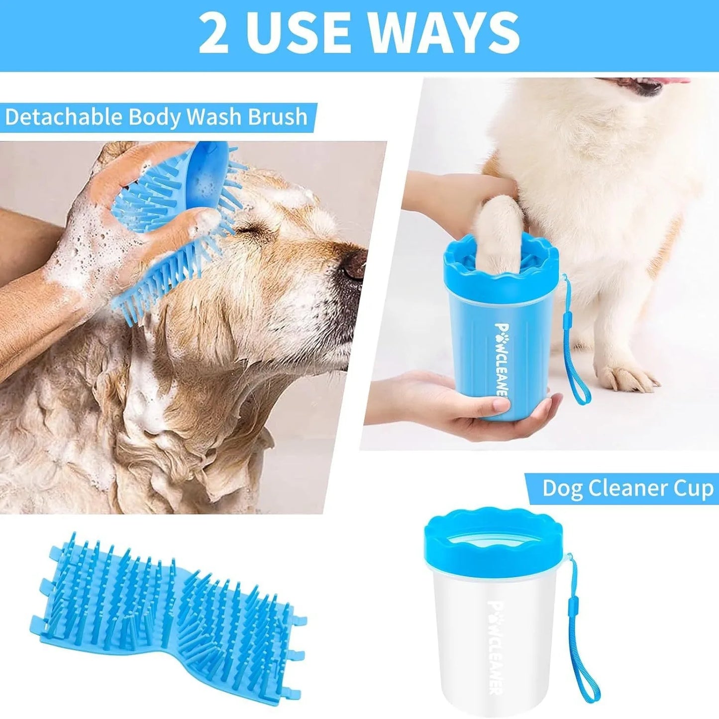 Hot selling dog and cat foot wash cup; Claw washing, cleaning, no wiping, automatic foot washing