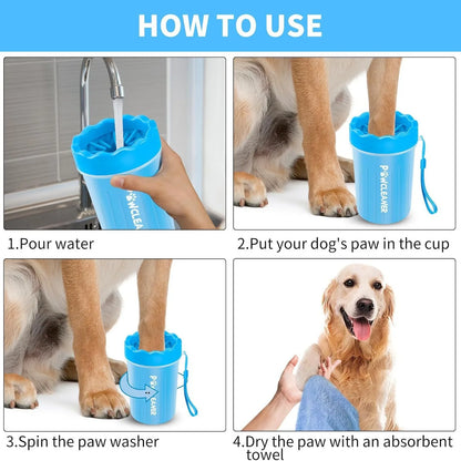 Hot selling dog and cat foot wash cup; Claw washing, cleaning, no wiping, automatic foot washing