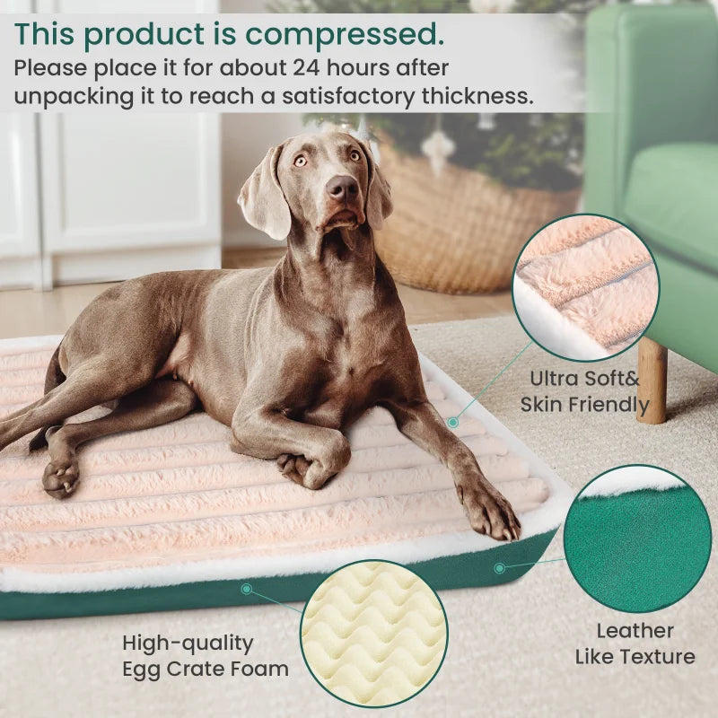 Dog Bed Mat with Zipper Remolvable Pet Mattress for Dog Sleeping Mat Washable Dog Mattress Pet Pad Cushion for Small Medium Pet