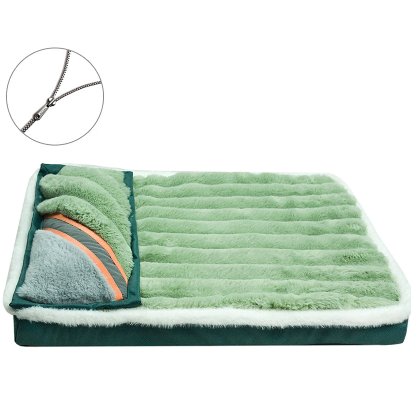 Dog Bed Mat with Zipper Remolvable Pet Mattress for Dog Sleeping Mat Washable Dog Mattress Pet Pad Cushion for Small Medium Pet